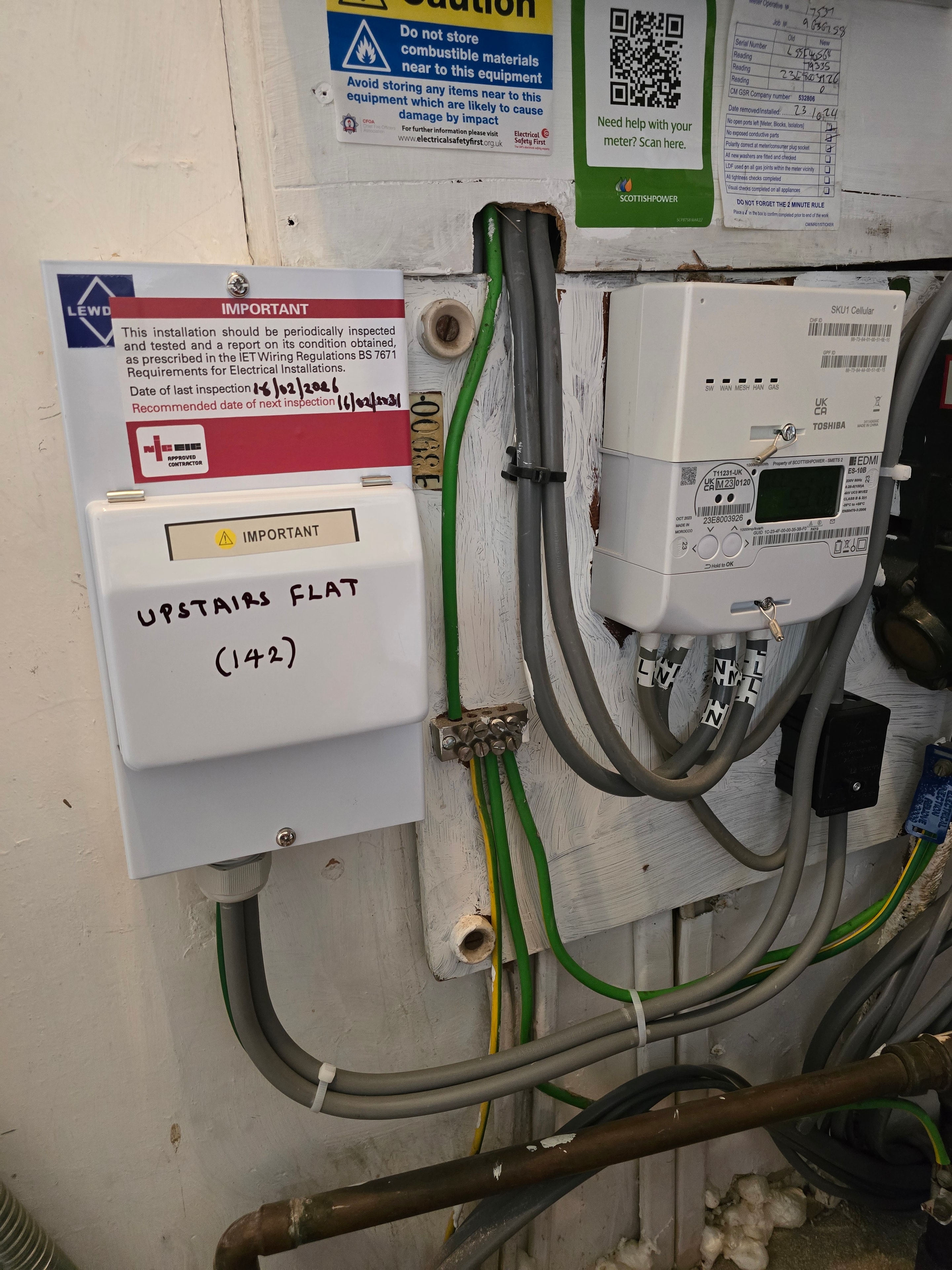 Completed electrical work
